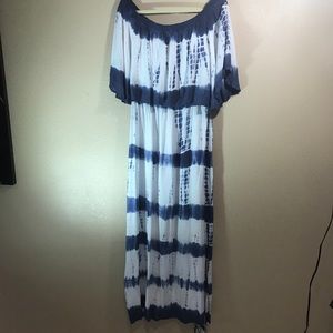 Off the Shoulder Boho Me Tie-Dye Dress Sz 2X/3X